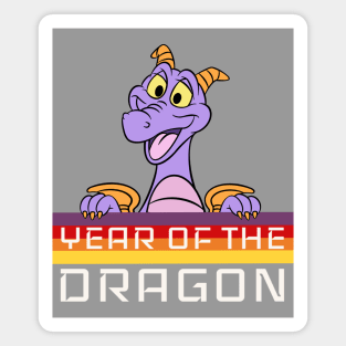 Year of the dragon Happy little purple dragon of imagination Magnet